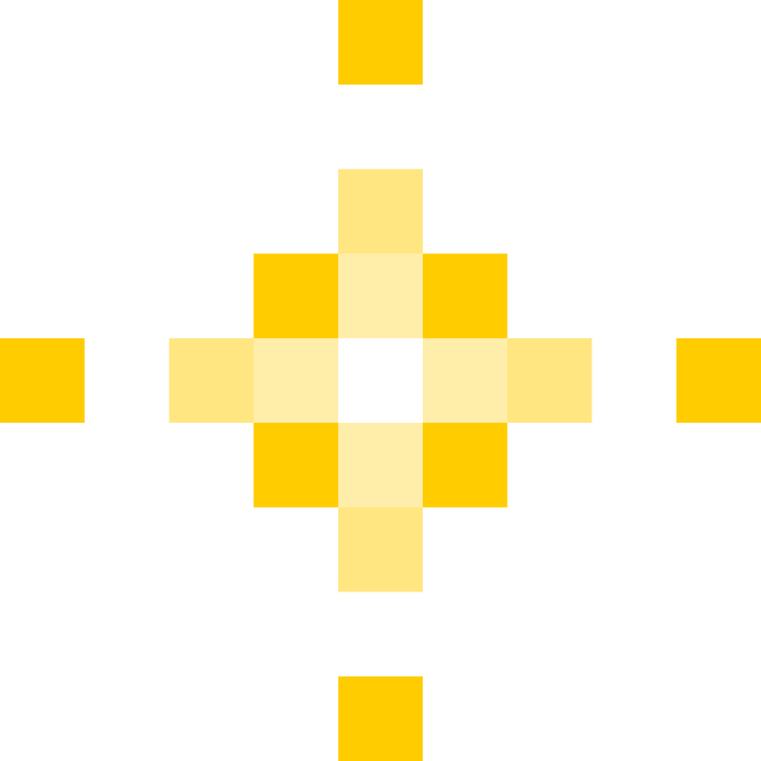 Yellow star pixel art icon